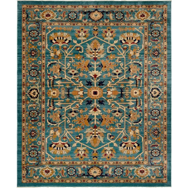 Unique Loom Alcott Dorchester Rug, Turquoise (8& 0 x 10& 0)