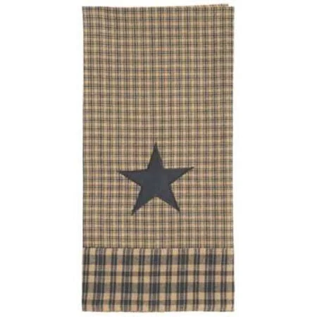 Olivia's Heartland Vintage Star Black Dish Towel - Set of 6