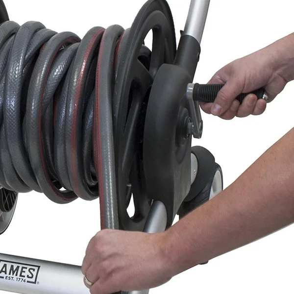 Ames Never Leak Cross-Over Garden Hose Cart - 26" x 24.63" x 33"