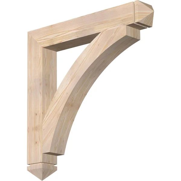 Ekena Millwork 5 1/2x22W x 40x22D x 40x22H Thorton Arts & Crafts Smooth BRACKET, Douglas Fir