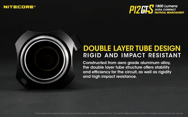 Nitecore P12GTS 1800 Lumen LED Tactical Flashlight