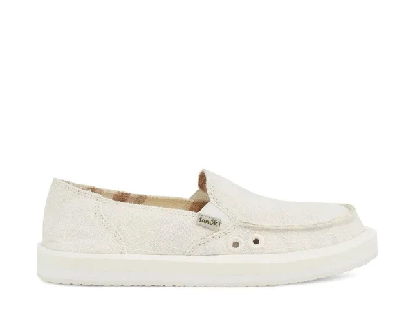 Sanuk Donna Soft Top Hemp 10 Women's White