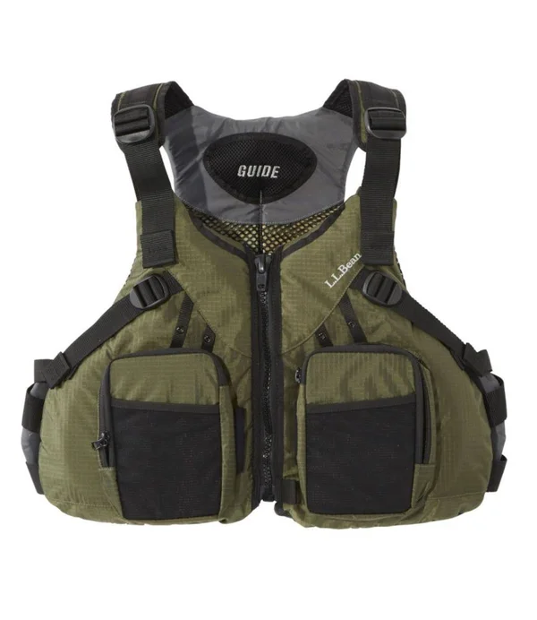 Adults& L.L.Bean Guide Fishing PFD - Life Jackets & Vests Green Medium, L.L.Bean