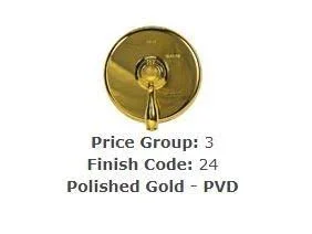 Brasstech 404/24 Angle Valve, 3/8x22 IPS Polished Gold (PVD)