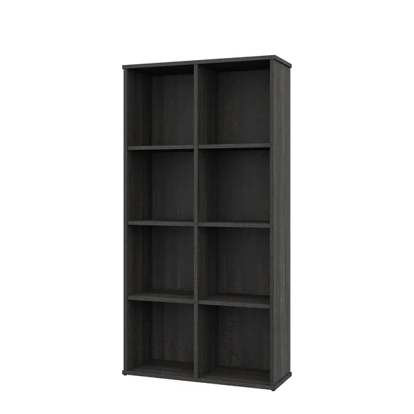 Bestar Dayton Cubby Bookcase - Bark Gray
