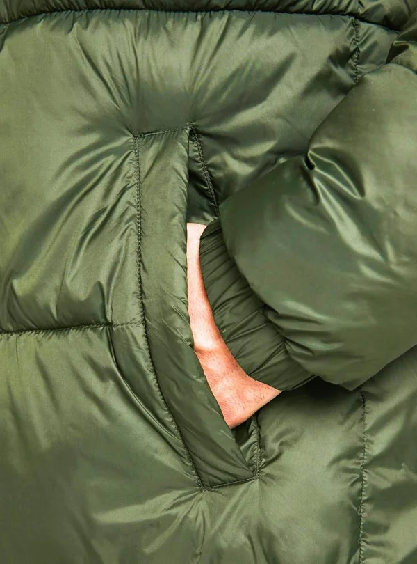 Jack & Jones Originals Puffer with Hood in Green