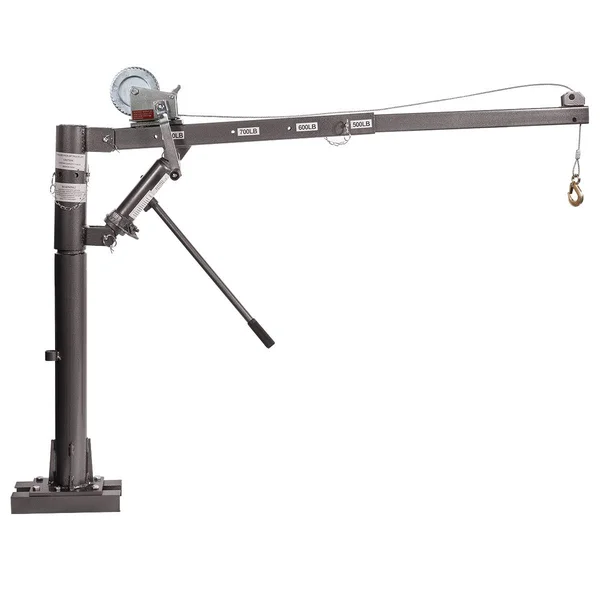 Stark 1/2 Ton Hydraulic Cable Winch Tow Pickup Truck Telescopic Lift Hoist Load Crane 1100lbs Extension Swivel Base 56076
