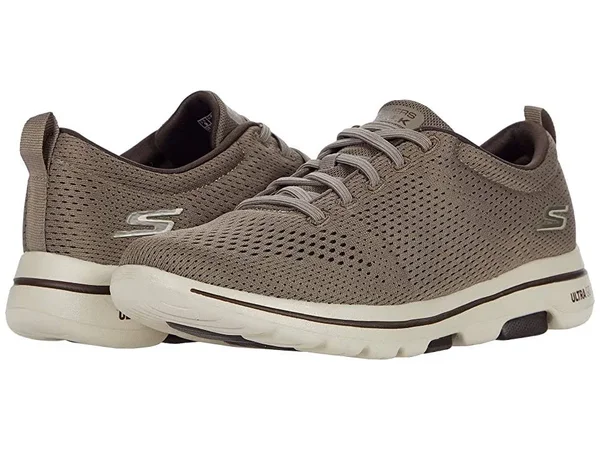 Skechers Men's GOwalk 5 - Warwick Walking Shoes, Khaki, 9.5