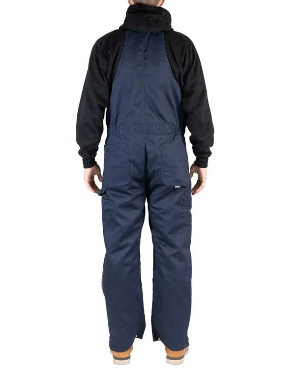 Berne Men's Deluxe Twill Insulated Bib Overall Navy - L/Short