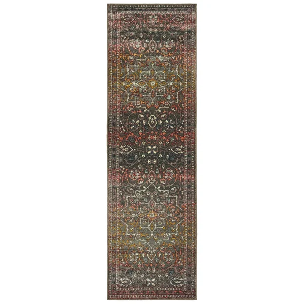 Oriental Weavers Mantra 4929E Grey/ Gold Area Rug 6& 7x22 x 9& 6x22