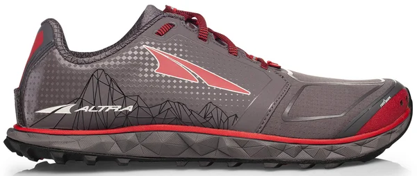 Altra Men's Superior 4 Trail Running Shoe - Gray/Red, 10.5