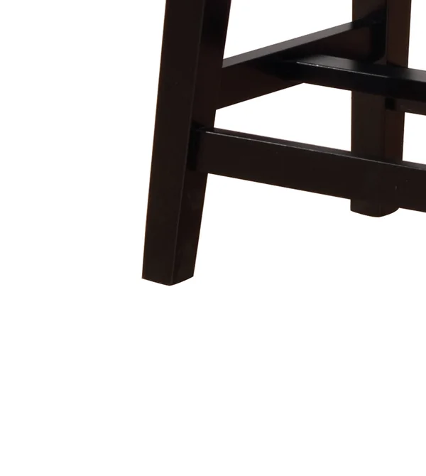Traditional Style Wooden Counter Stool with Cow Print, Black and White
