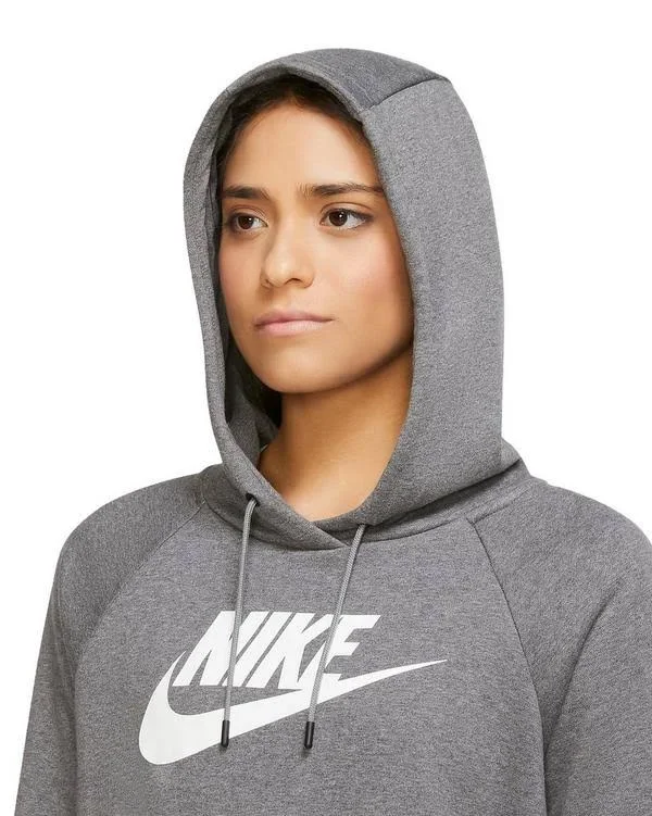 Nike Women's Sportswear Essential Hoodie (L, Grey Heather)