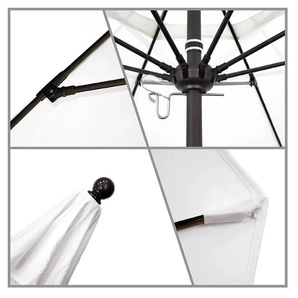 California Umbrella Venture 7.5' Silver Market Umbrella in Spa