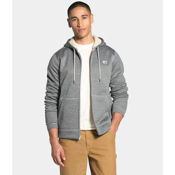 The North Face Men's Sherpa Patrol Full Zip Hoodie - Medium - New Taupe Green White Heather