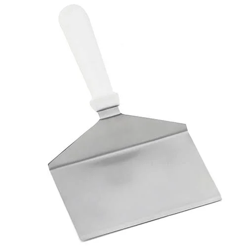 Turner - Stainless Steel with White Plastic Handle, 11 inch, Pack of 12, Silver