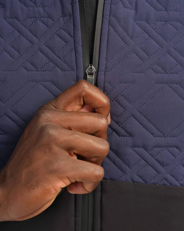 Men's Rhone Midtown Quilted Yoke Vest, Size Large - Black