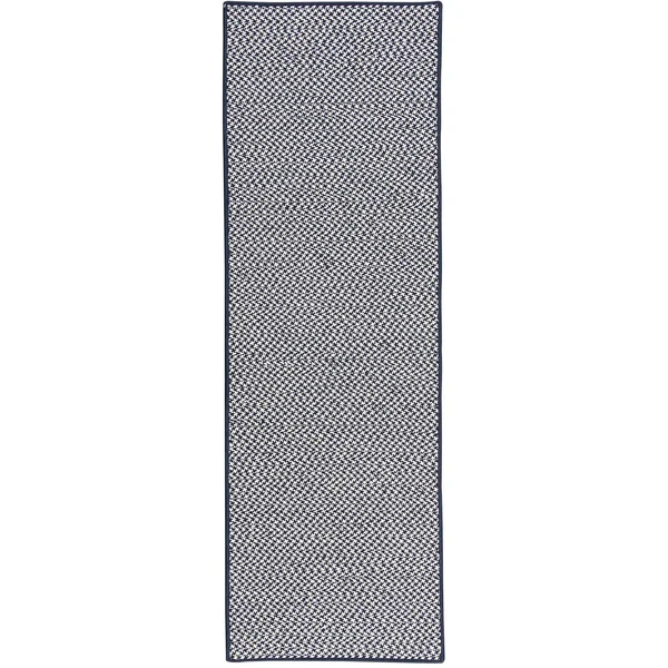 Colonial Mills Outdoor Houndstooth Tweed Area Rug - Navy: 2-ft x 4-ft