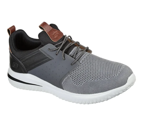 Men's Skechers Delson 3.0 Cicada Sneaker - Adult, Size: 9, Gray/Black