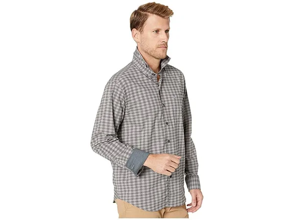Tommy Bahama Men's Newport Coast Cimarron Check IslandZone Shirt - Bala Shark - Size L