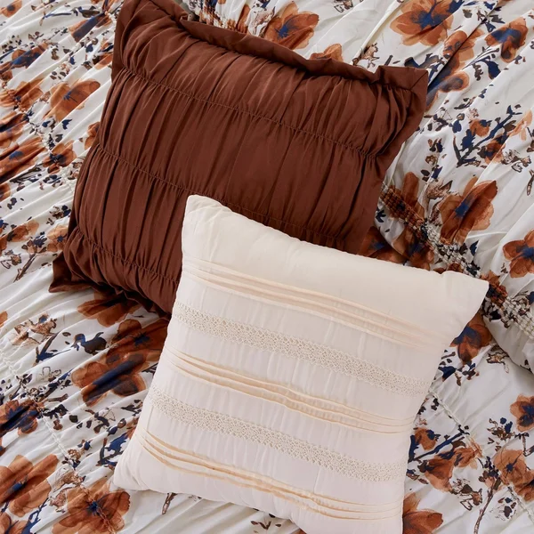 Modern Threads 6-Piece Printed Textured Comforter Set King Other Floral Ridge