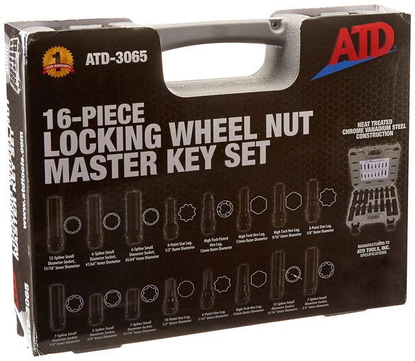 ATD Tools 3065 - 16-Piece Locking Wheel Nut Master Key Set