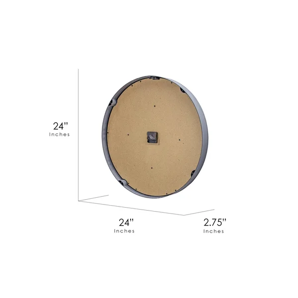 Whitewashed Oversized Wall Clock - 24x22