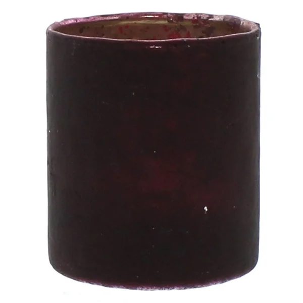 Cylindrical Glass Votives with Semi Translucent Look, Set of 6, Multicolor