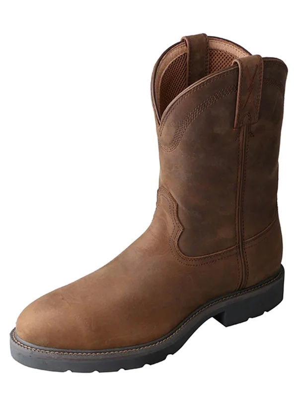 Twisted x Men's Distressed Saddle Leather Work Boots