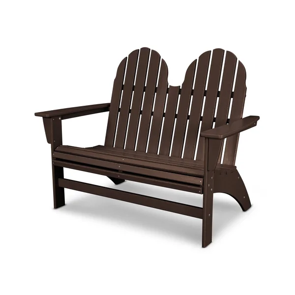 POLYWOOD Vineyard Adirondack Bench - Black