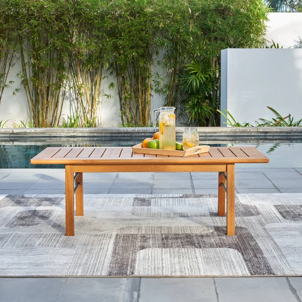 Vifah Gloucester Contemporary Patio Wood Sofa Table