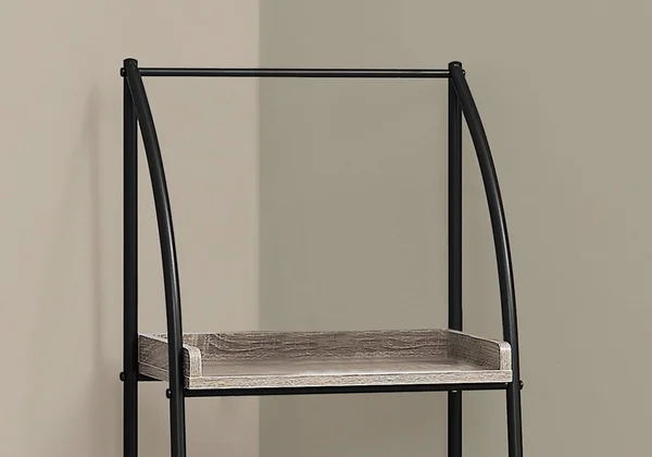 Monarch Specialties Bookcase - 48x22H - Dark Taupe, Black Metal