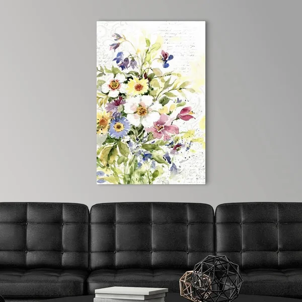 Watercolor Flowers - Canvas Wall Art, 24x36, Great Big Canvas