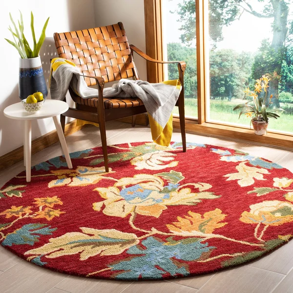 Safavieh Blossom BLM672A Red - Multi 4& x 6& Area Rug