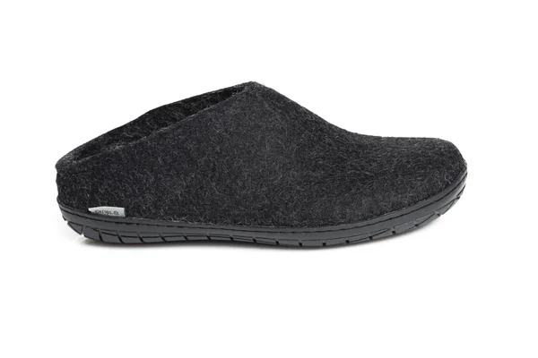 Glerups BR-02-02: Wool Rubber Charcoal/Black Rubber Slip-On (42)