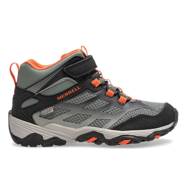 Merrell Kid's Moab FST Mid A/C Waterproof Boot - Size: 11.5, Olive/Black