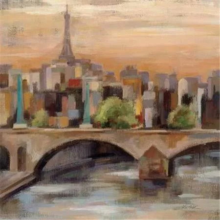Tangletown Fine Art Sunset in Paris I by Silvia Vassileva