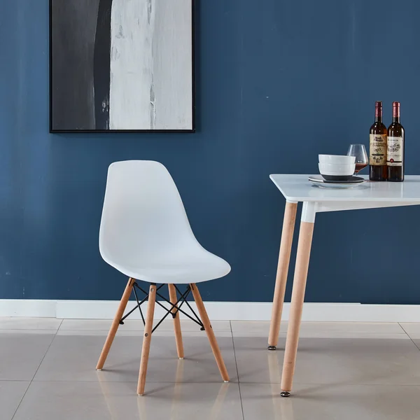 Nestfair Mid-Century Modern Dining Room Side Chair(Set of 2) - White