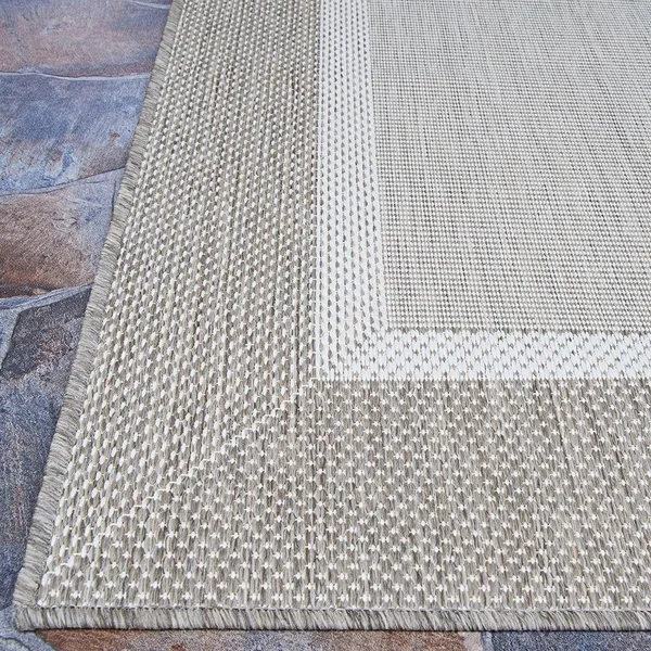 Pergola Channel Natural-Terracotta Indoor/Outdoor Runner Rug - 2&3x22 x 7&10x22 Runner