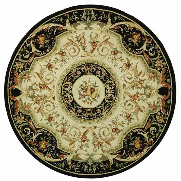 Safavieh Chelsea Hk80A 4&0x22 x 4&0x22 Round Black Area Rug
