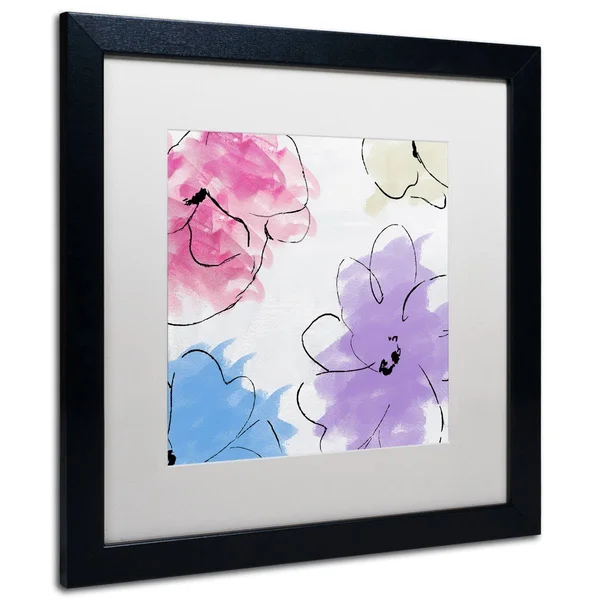 Color Bakery &Kasumi Four& Matted Framed Art, 16x22 x 16x22 - Black