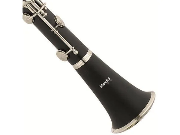 Mendini by Cecilio Black Ebonite Bb Clarinet with Stand, Tuner, 10 Reeds, Pocketbook, Mouthpiece and Case, B Flat MCT-E