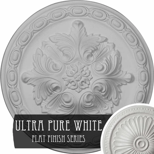 11 3/8x22OD x 2x22P Acanthus Ceiling Medallion (Ultra Pure White)