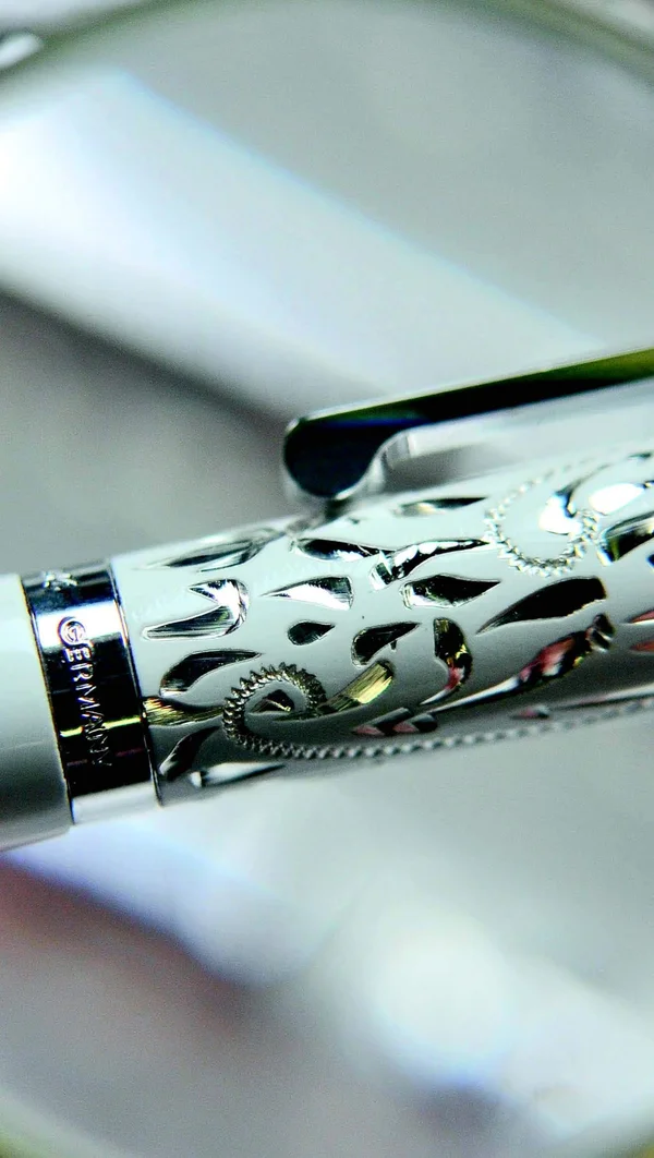 Waldmann Xetra Vienna Rollerball Pen White Lacquer - Sterling Silver