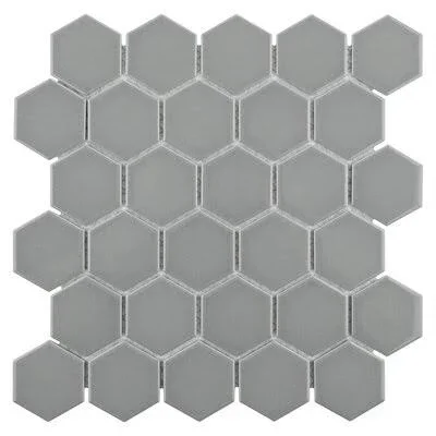 Retro 2x22 x 2x22 Porcelain Honeycomb Mosaic Wall & Floor Tile EliteTile Color: Light Gray