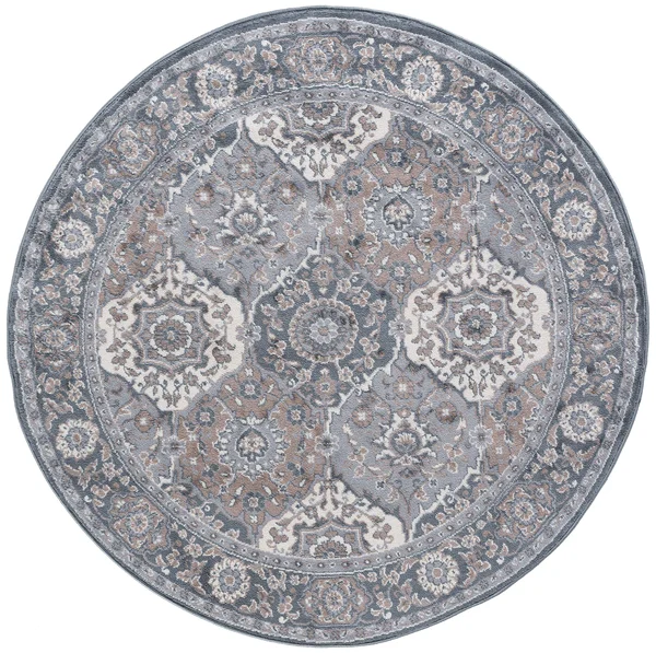 Tayse Rugs Madison Newcomb 7 ft. 10 in. Round Area Rug, Gray