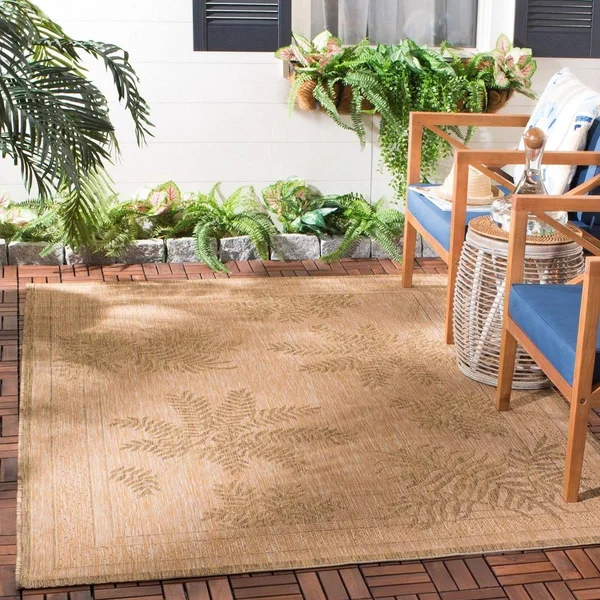 Safavieh Courtyard Natural/Gold 8 ft. x 11 ft. Indoor/Outdoor Area Rug