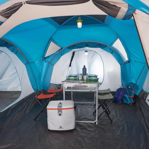 Quechua Camping Tent Arched - 6 Persons 3 Rooms Arpenaz 6.3 in Blue, Size All Other States