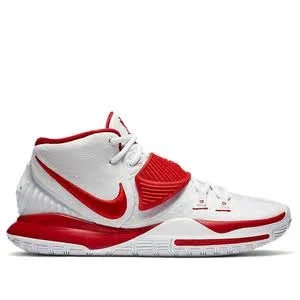 Nike Kyrie 6 &White University Red& White/White/University Red Basketball Shoes/Sneakers CZ4938-100 (Size: US 8.5)