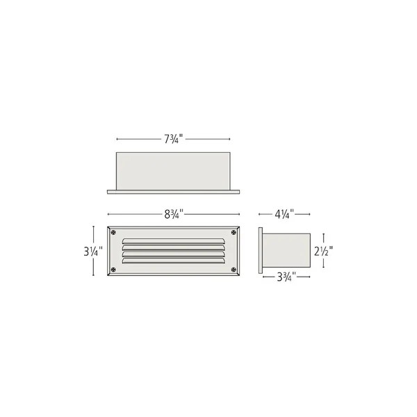 Hinkley - 1594BZ-LL - LED Brick Light - Deck Louvered - Bronze